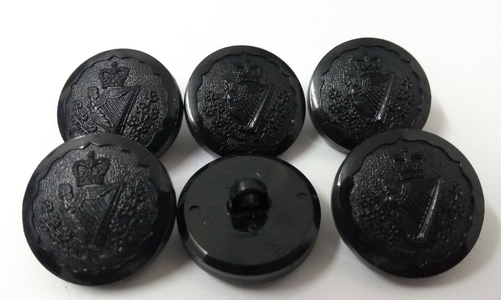 Royal Irish Rangers Dress Buttons Black Nylon 36L
