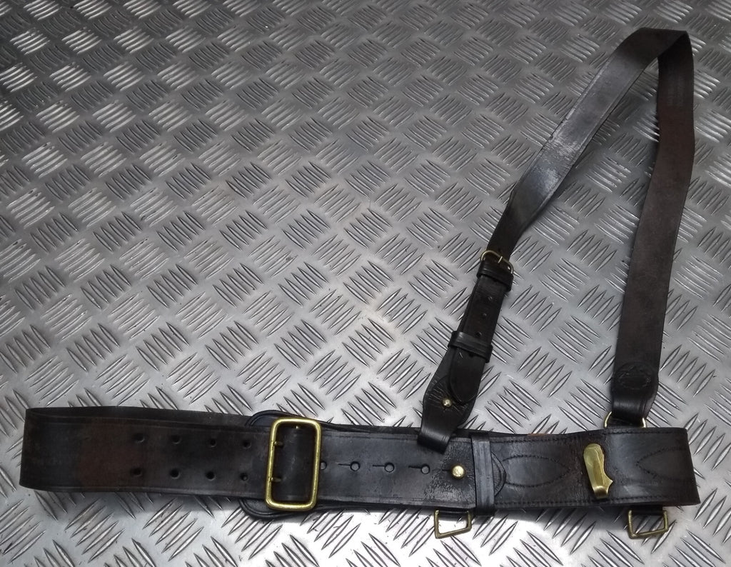 Sam Browne Brown Leather Belt & Shoulder Strap British Issue Dress
