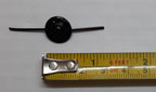 25 Black Rosette Two Prong Fitments Metal Small Grown Rose Heads Job Lot