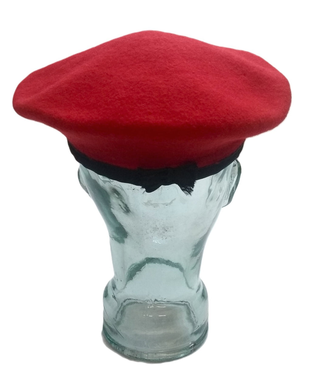 Red Army Beret Goldings UK Pattern Wool / Silky Lining & Petersham Trim 56cm.