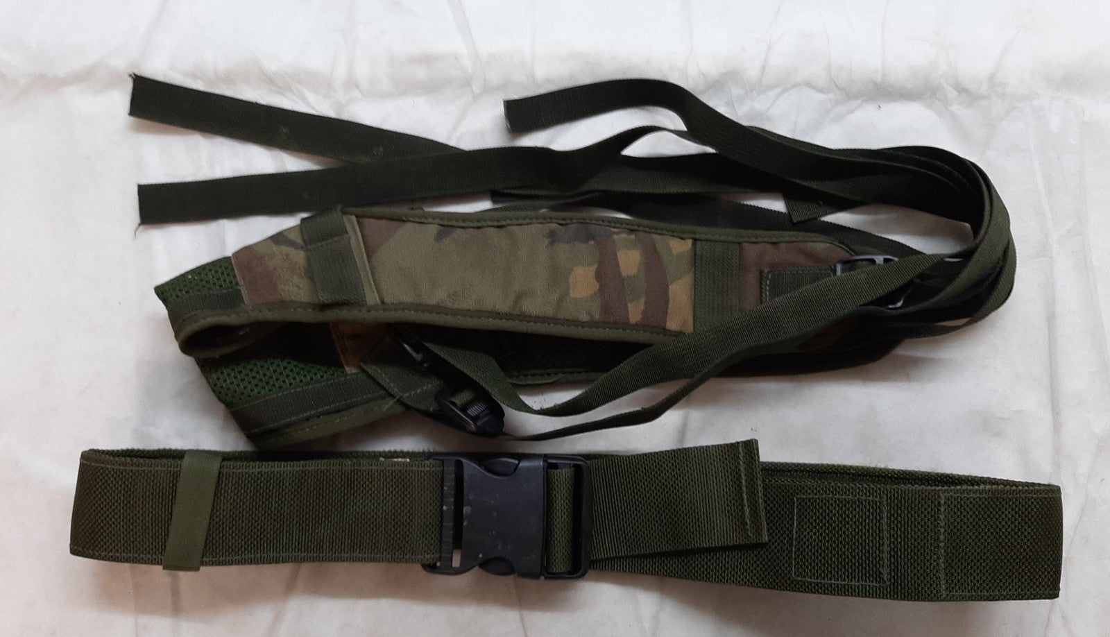 DPM Yoke & OD Green Waist Belt British Army Assault webbing Infrared Reflective