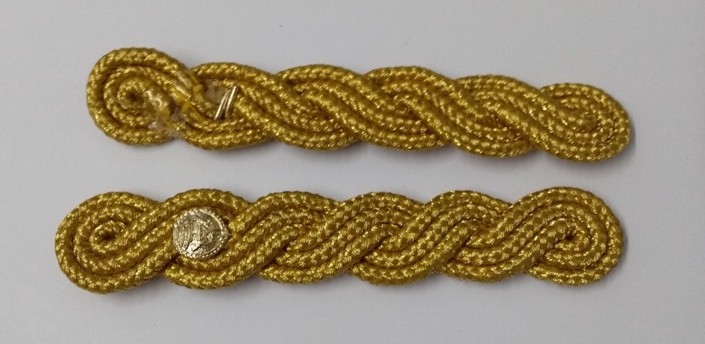 Major Shoulder Cords Ceremonial Wire Cord Shoulder Epaulettes & Rank Pips Badges