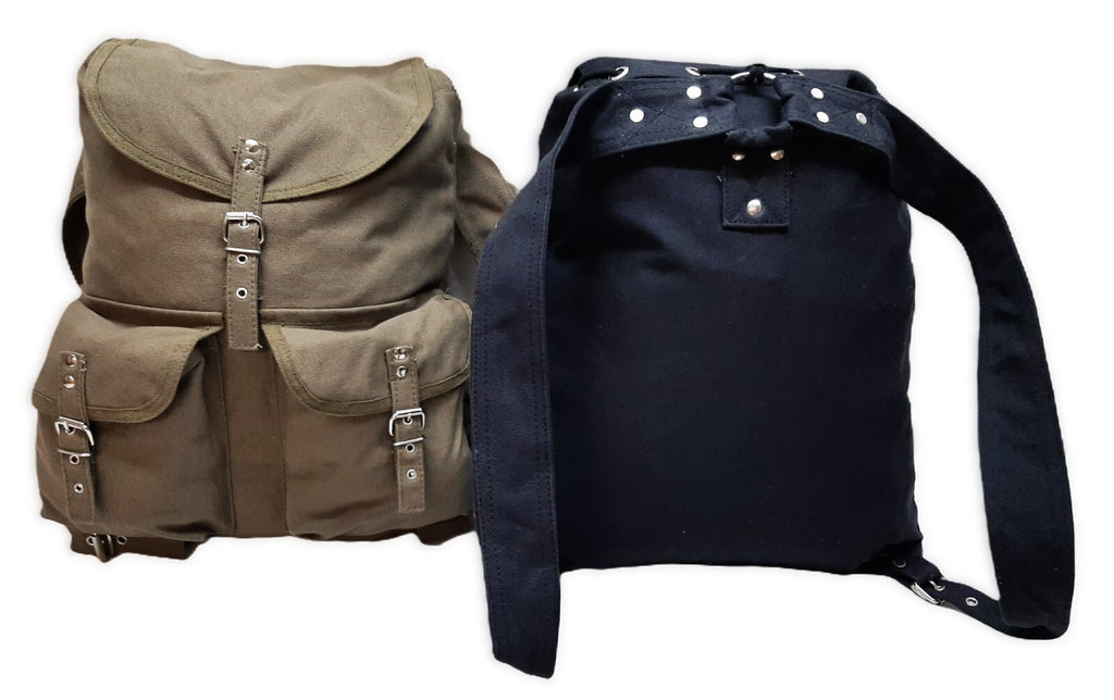 Vintage Army Military Style Canvas Backpack Rucksack Daypack Cotton Canvas