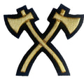 Pioneers No1 Badge British Embroidered Gold Braided Large Axes Arm Patch NEW