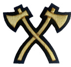 Pioneers No1 Badge British Embroidered Gold Braided Large Axes Arm Patch NEW