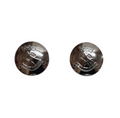 Royal Yeomanry Buttons Cress Size 22L Silver with British Army (RY) Insignia x2