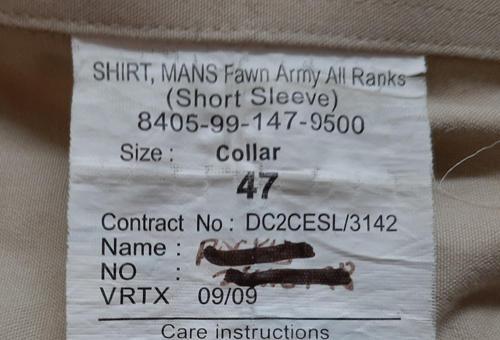 FAD Shirt Short Sleeve British Para Wings and Commando Dagger Insignia 47cm
