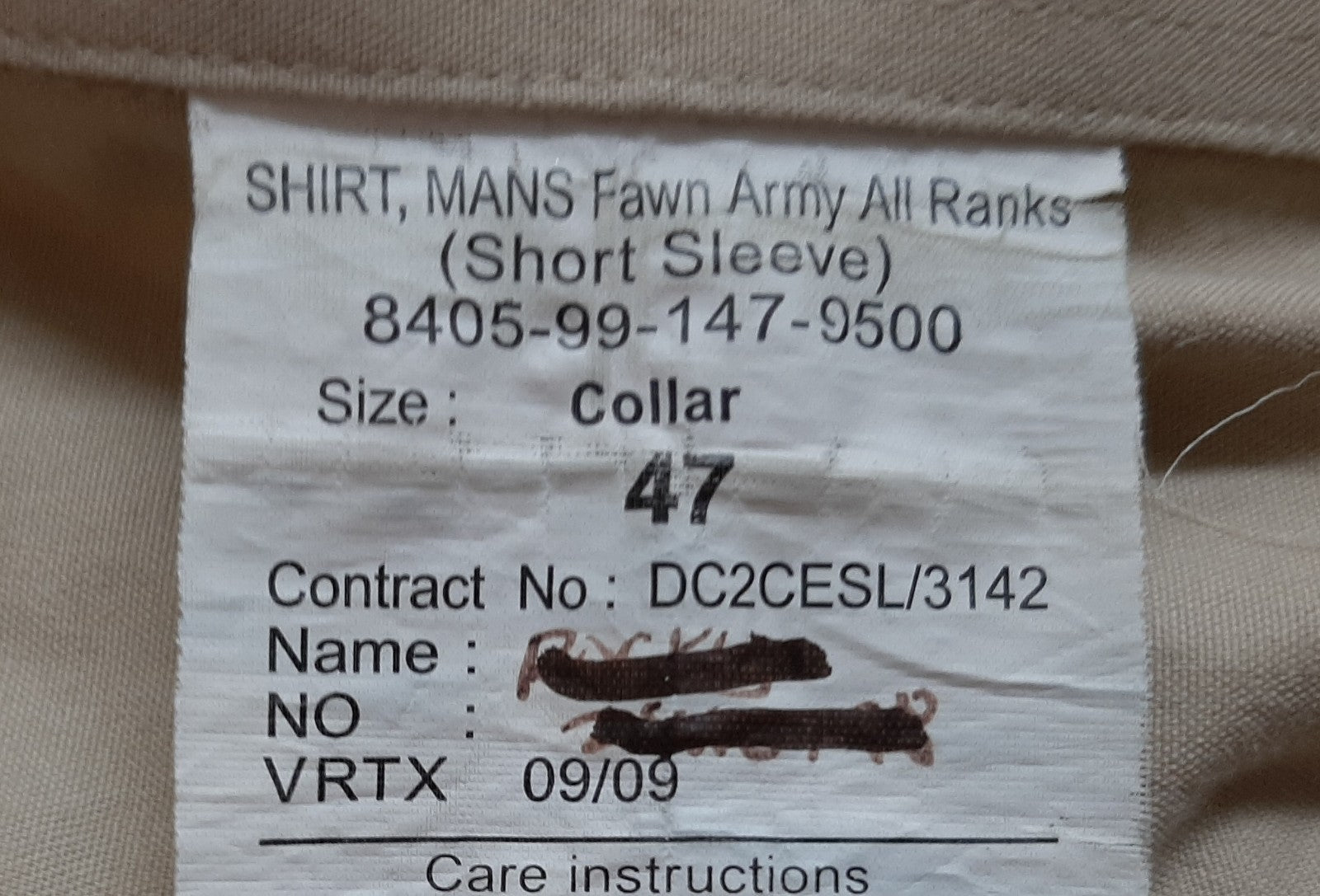 FAD Shirt Short Sleeve British Para Wings and Commando Dagger Insignia 47cm