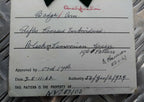Genuine Vintage British Army Inspectorate of Stores & Clothing Sample Card 1962