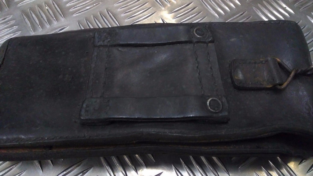 Genuine Vintage Army Leather Pouch with belt loops and metal loop - with Defect