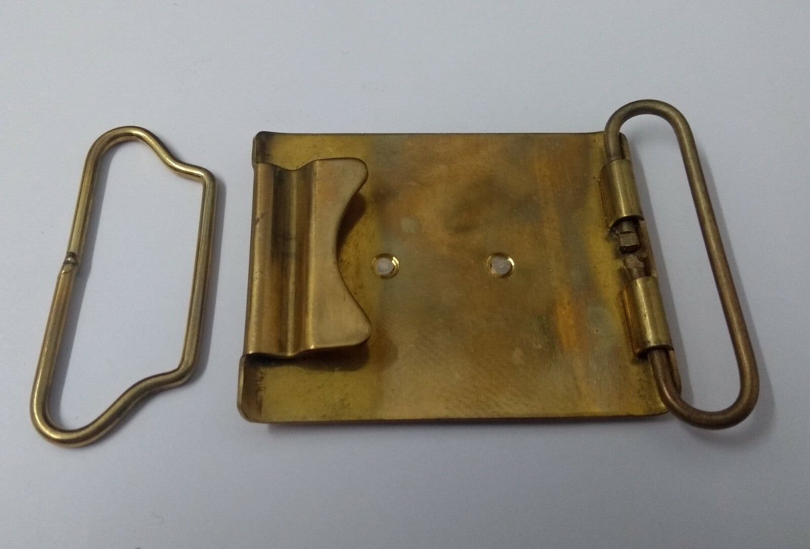 Genuine Issued Brass Plate Parade 2¼" Belt Buckle 2 Piece MBX1