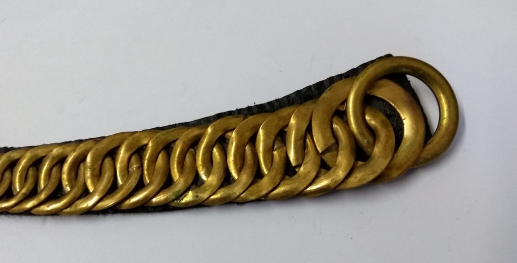 Vintage Bearskin Brass Chin Chain Strap For Royal Guards Busby's & Ceremonial
