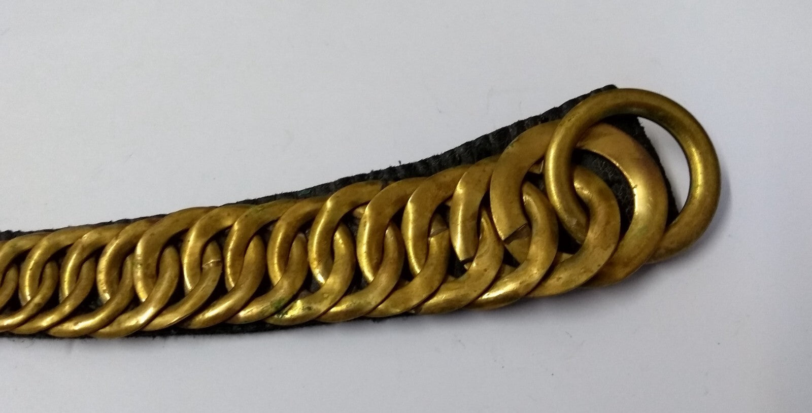 Vintage Bearskin Brass Chin Chain Strap For Royal Guards Busby's & Ceremonial