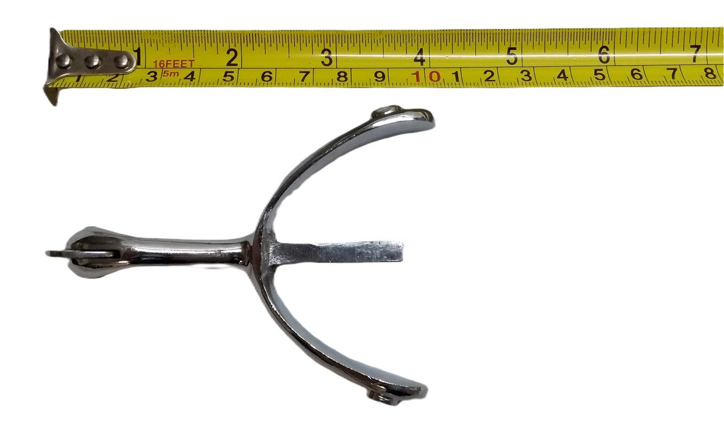 Swan Neck Spurs Short British Army / Boots Chrome / Silver Finish