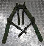 Genuine Vintage Harness Green Web Yoke / Suspender / Braces