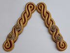 Officers Shoulder Cords British Made 2 Ply Cord Army Pattern Gold with Maroon