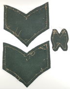 British Army FAD Sergeant Chevrons & Signaller Patch on Dark Green Felt