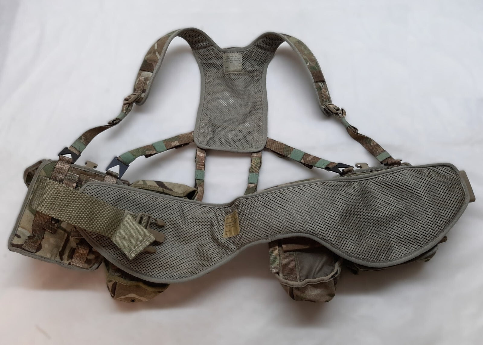 Airborne Army Webbing MTP British Assault Camo Belt Yoke & Assorted Pouches (4)