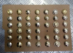 Genuine British Dress Buttons On Taylors Display Card 41 Asst Regiments