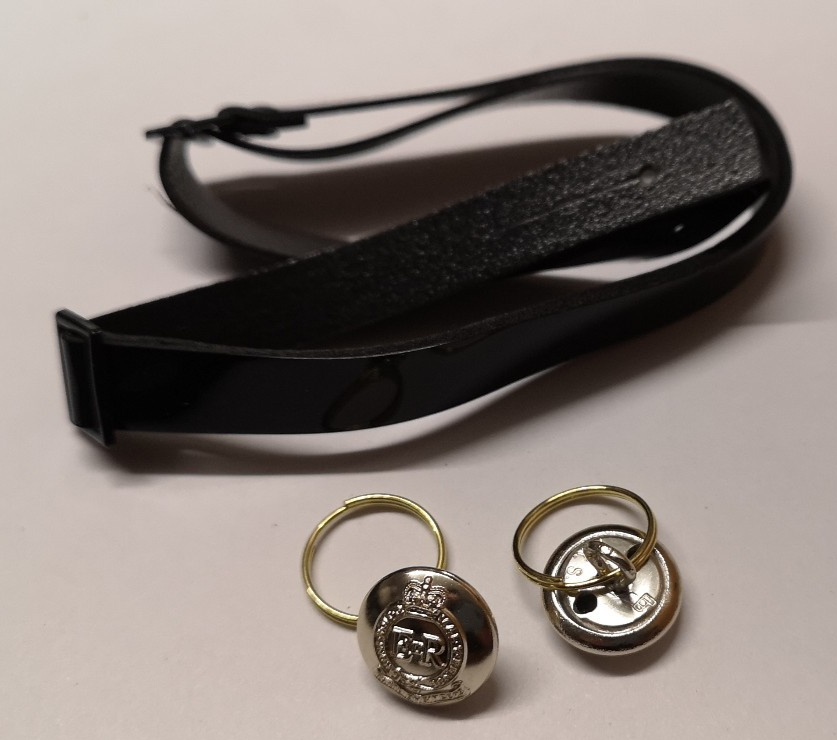 British Service Dress Hat Visor Cap Chinstrap And Button Set