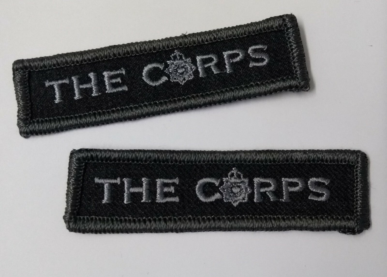 Genuine Issue Made in UK Subdued Patches "The Corps" x 2 New