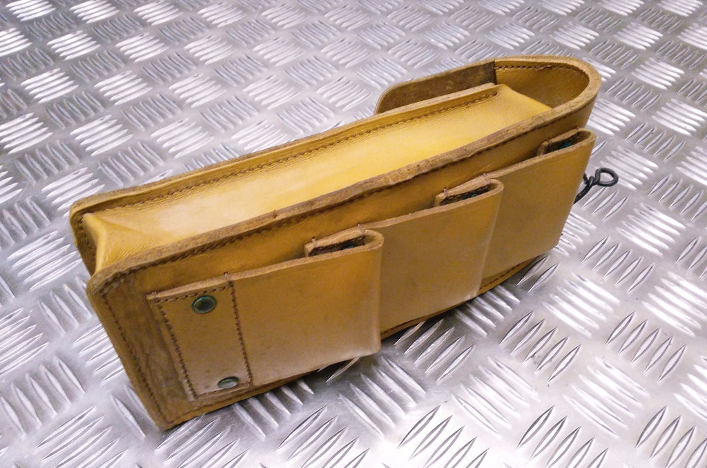 Genuine Vintage Issue Leather Ammo / Utility Pouch Light Brown / Tans C