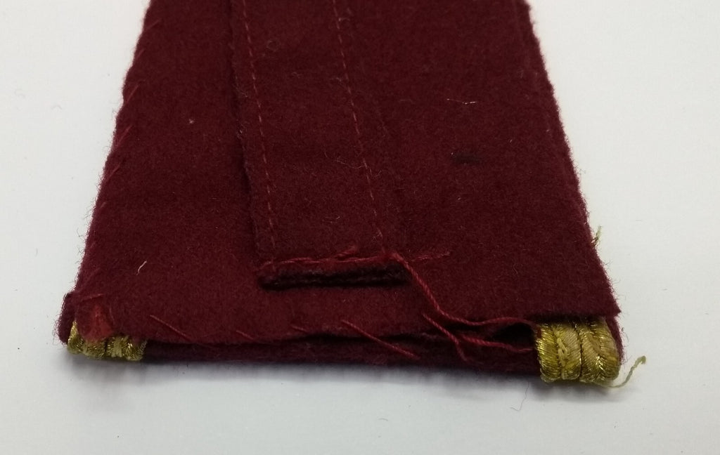 Senior Officer Shoulder Boards Abu Dhabi Obsolete Stock Maroon Melton Gold Braid