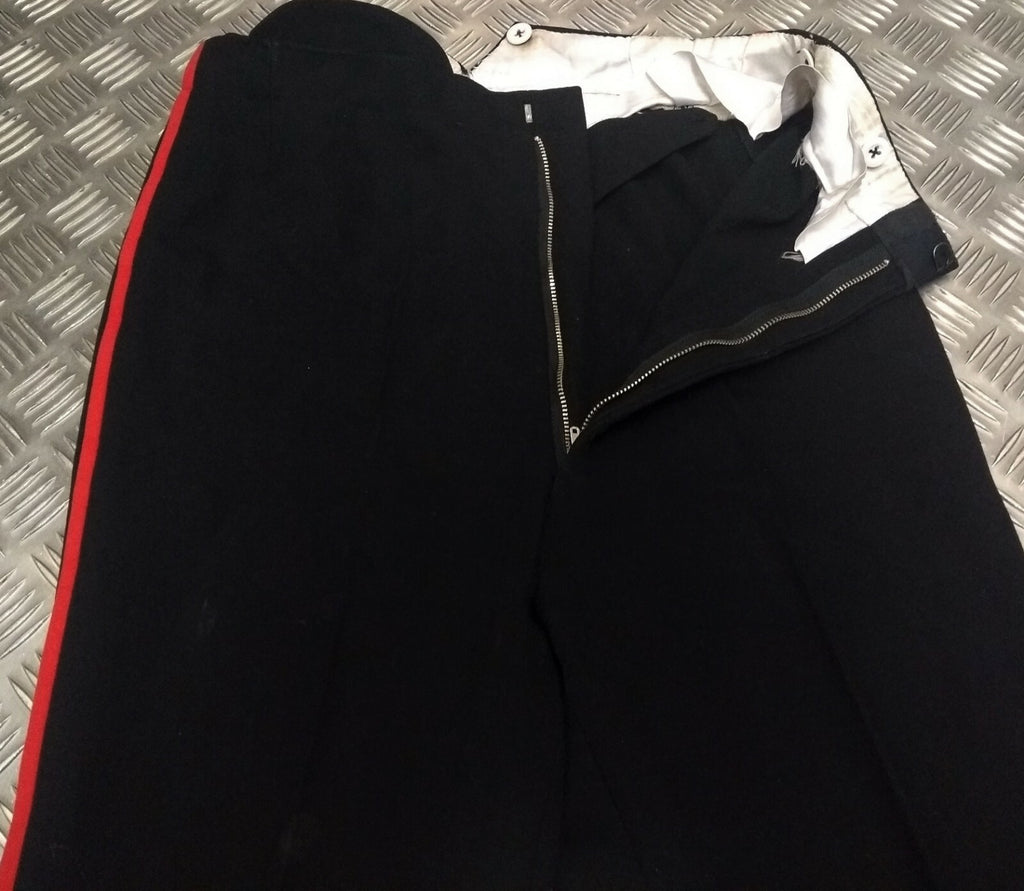 Vintage RM Royal Marines Trousers Zip Front Trouser Obsolete With Red Piping