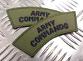 Genuine British 'ARMY COMMANDO' OD X2 Shoulder Patch / Badge- NEW