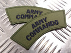 Genuine British 'ARMY COMMANDO' OD X2 Shoulder Patch / Badge- NEW