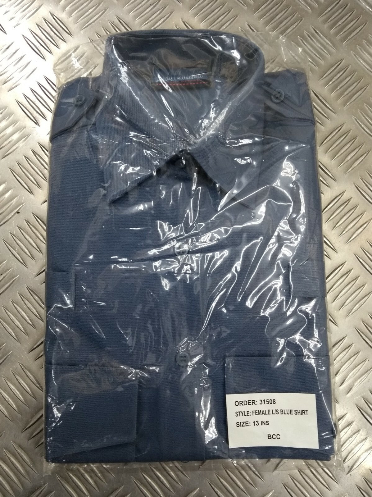 Woman's Working Shirt With Radio Loops Blue Grey & Ladyies Shirt NEW