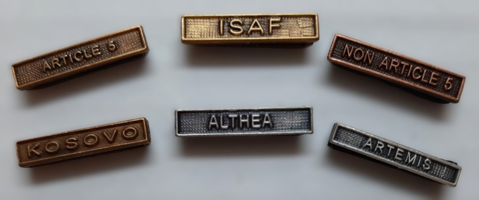 Medal Clasps British Six Mixed Campaign / Award Bars for Collectors
