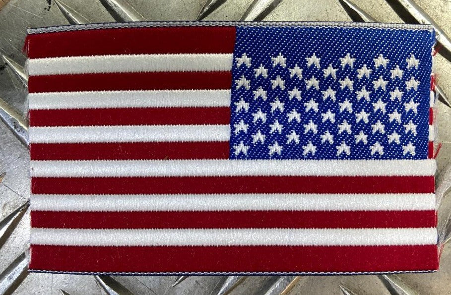 US / American USA Flag Shoulder Reversed Sew-on x 2- NEW