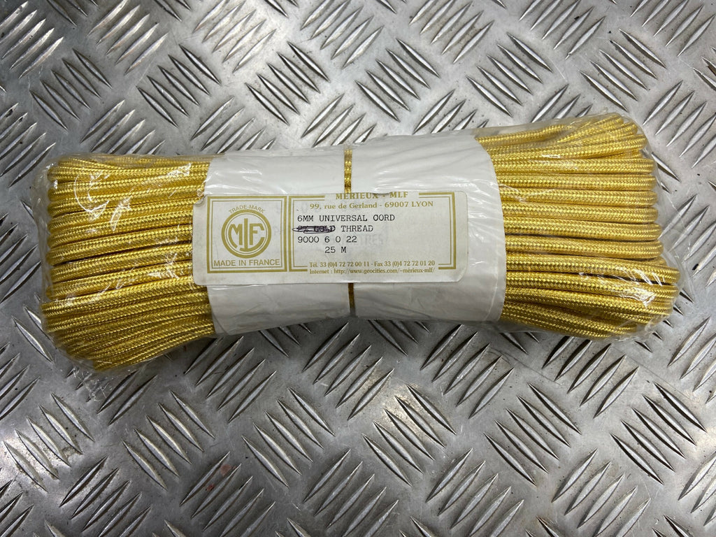 Braided Gold Cord 10mm for Officers Braided Epaulette Shoulder Meriex MLF France