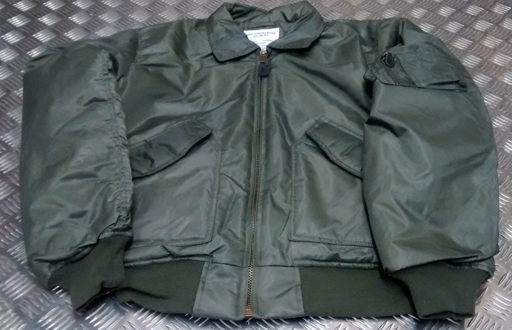 MA2 CWU US Military Style Bomber Jacket Green NEW