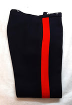 No1 Trousers Army British Heavy Wool 1 3/4" Red Stripe Blues Waist 37"