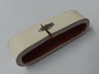 Genuine Issue White Leather Belt Slide / Stay To Fit Max 4.7cm Belt