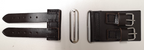Dark Brown Leather Replacement Strap Slider Adjuster Spare Parts for Stable Belt