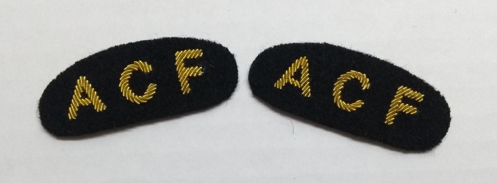 Mess Kit Badge ACF Cadet British Army Hand Embroidered Shoulder Patches 1 Pair