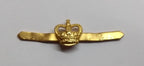 Signals Officer Crown For Hat / Cap Badges Gilt Plated With Double Prong Fixing