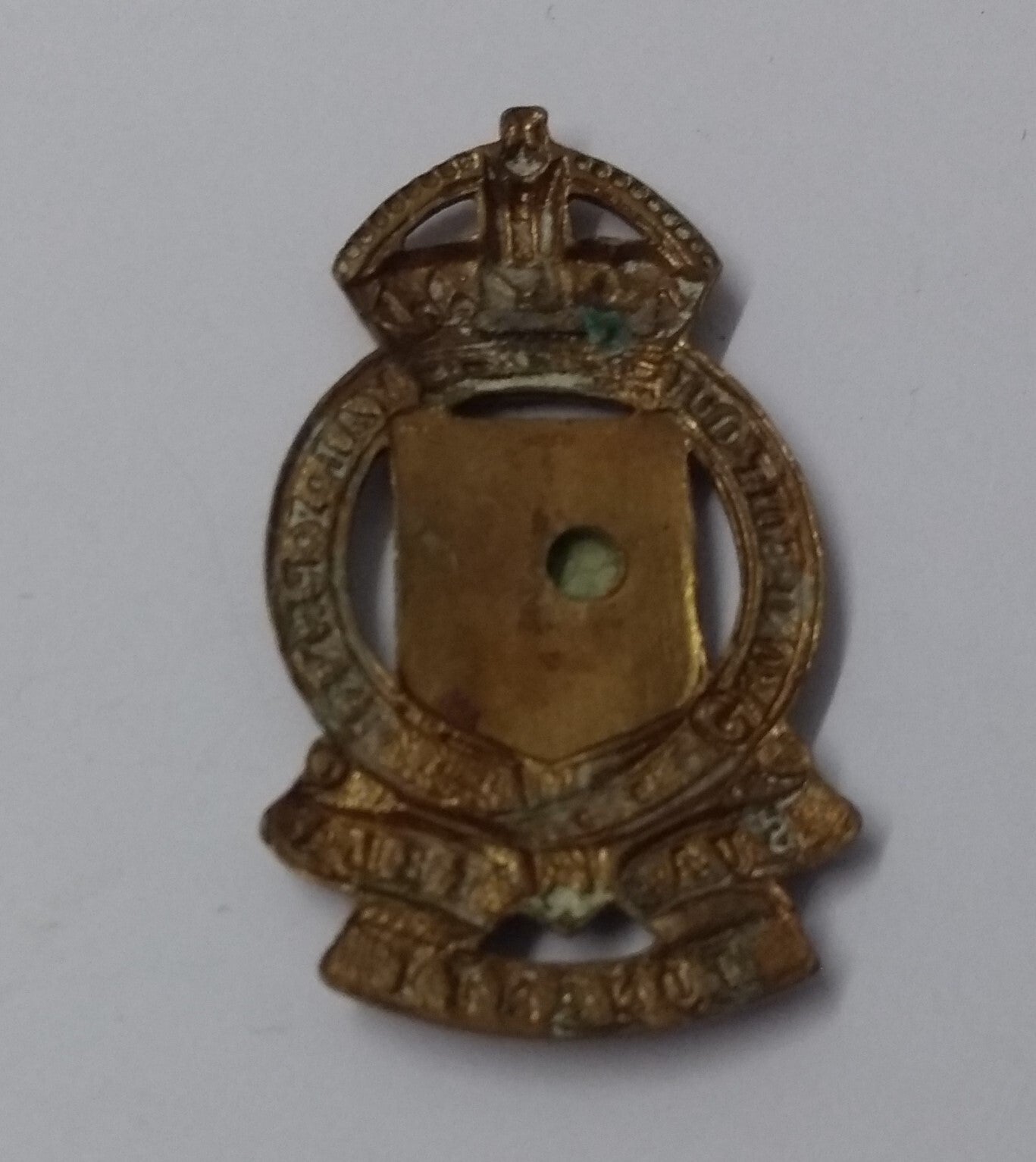 Vintage Kings Crown R A O C Royal Army Ordinance Corps Metal Insignia Badge