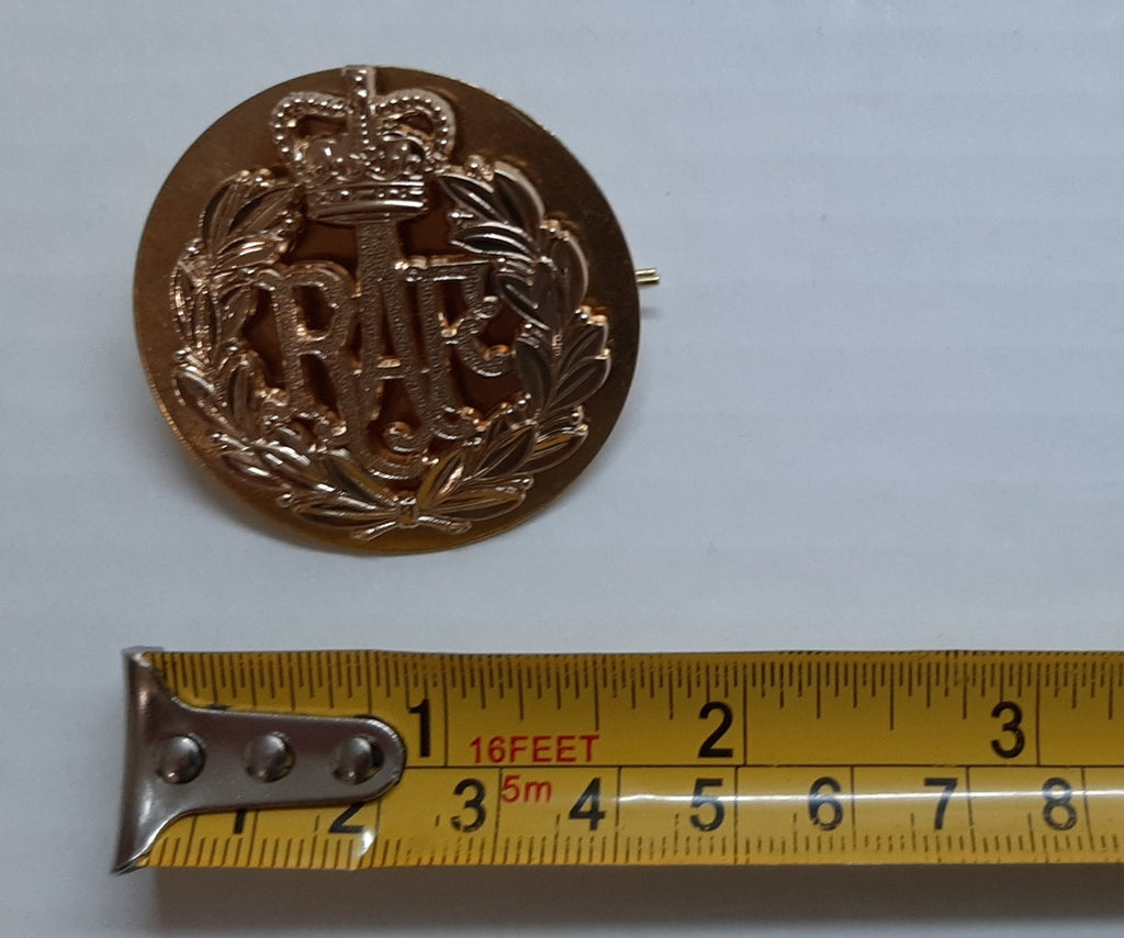RAF Royal Air Force Badge For Headwear with Queens Crown & Backing Plate NEW