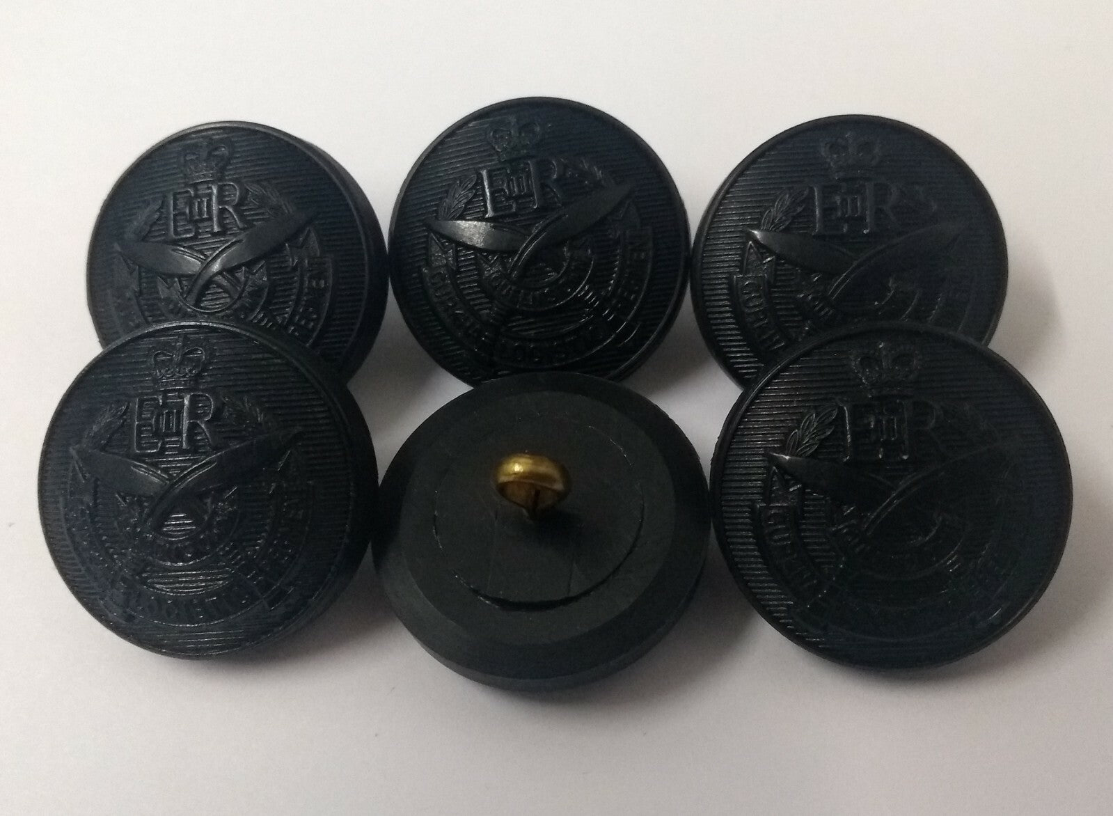Genuine British Army Queens Gurkha (Logistics) Issue Dress Black Buttons - NEW