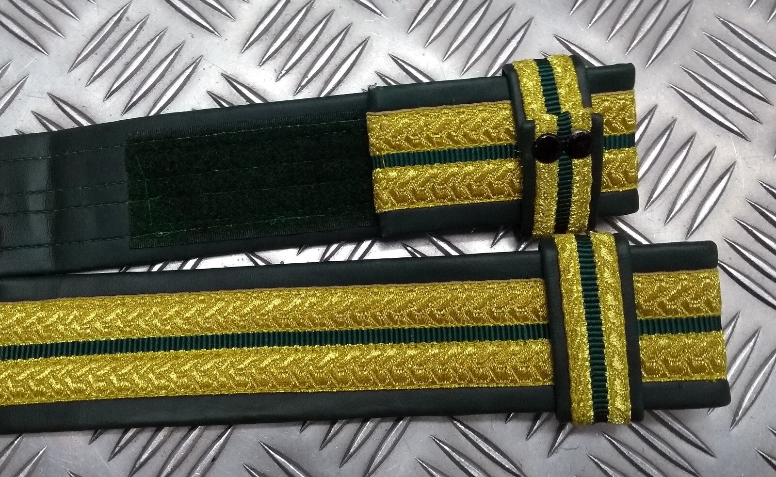 Dubai Belt Green With Gold Detailing Ceremonial Style Made in England