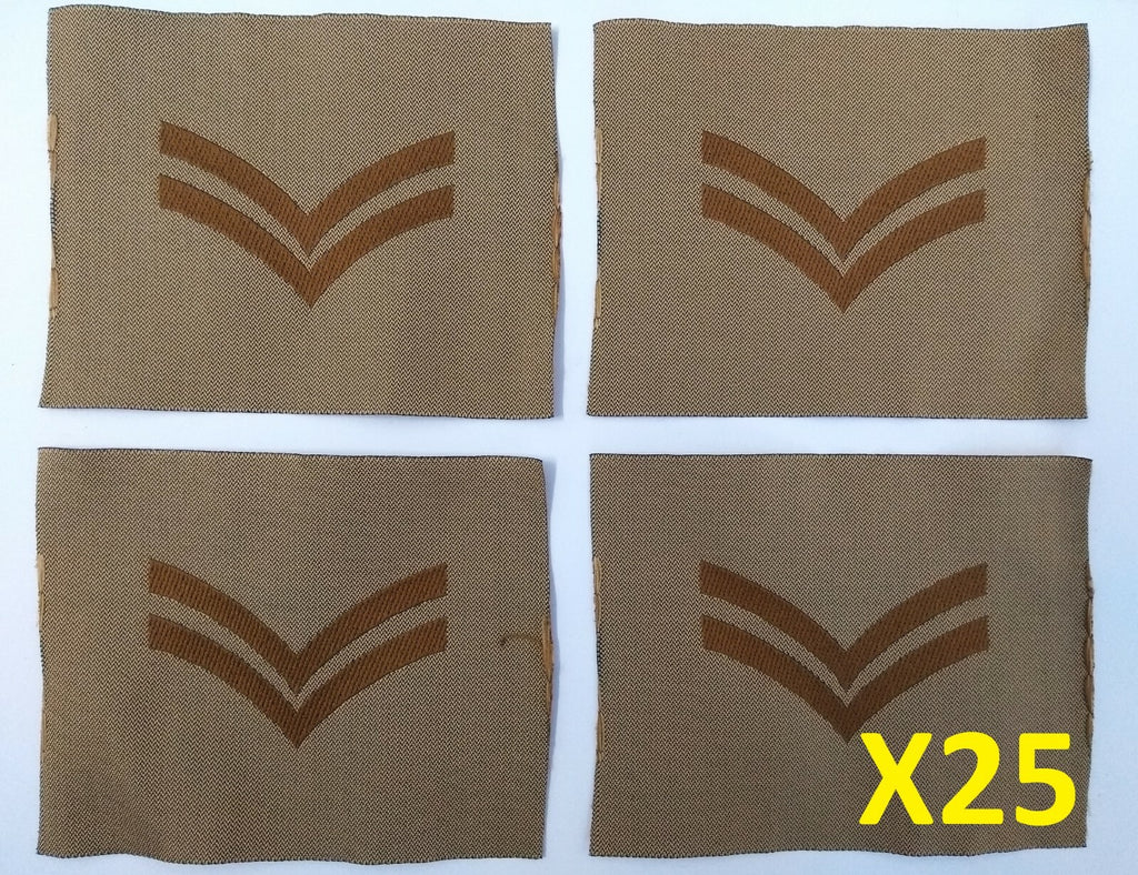 Operation Telic Chevrons Patches Corporal 2 Bar Genuine British Issue X25 Badges