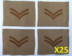 Operation Telic Chevrons Patches Corporal 2 Bar Genuine British Issue X25 Badges