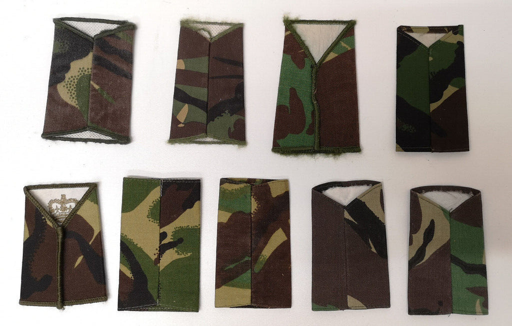 Woodland DPM Camo Various Rank Slides - Used
