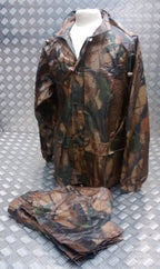 Military Style 100% Waterproof Foul Weather Suit Tree Bark Camo - NEW