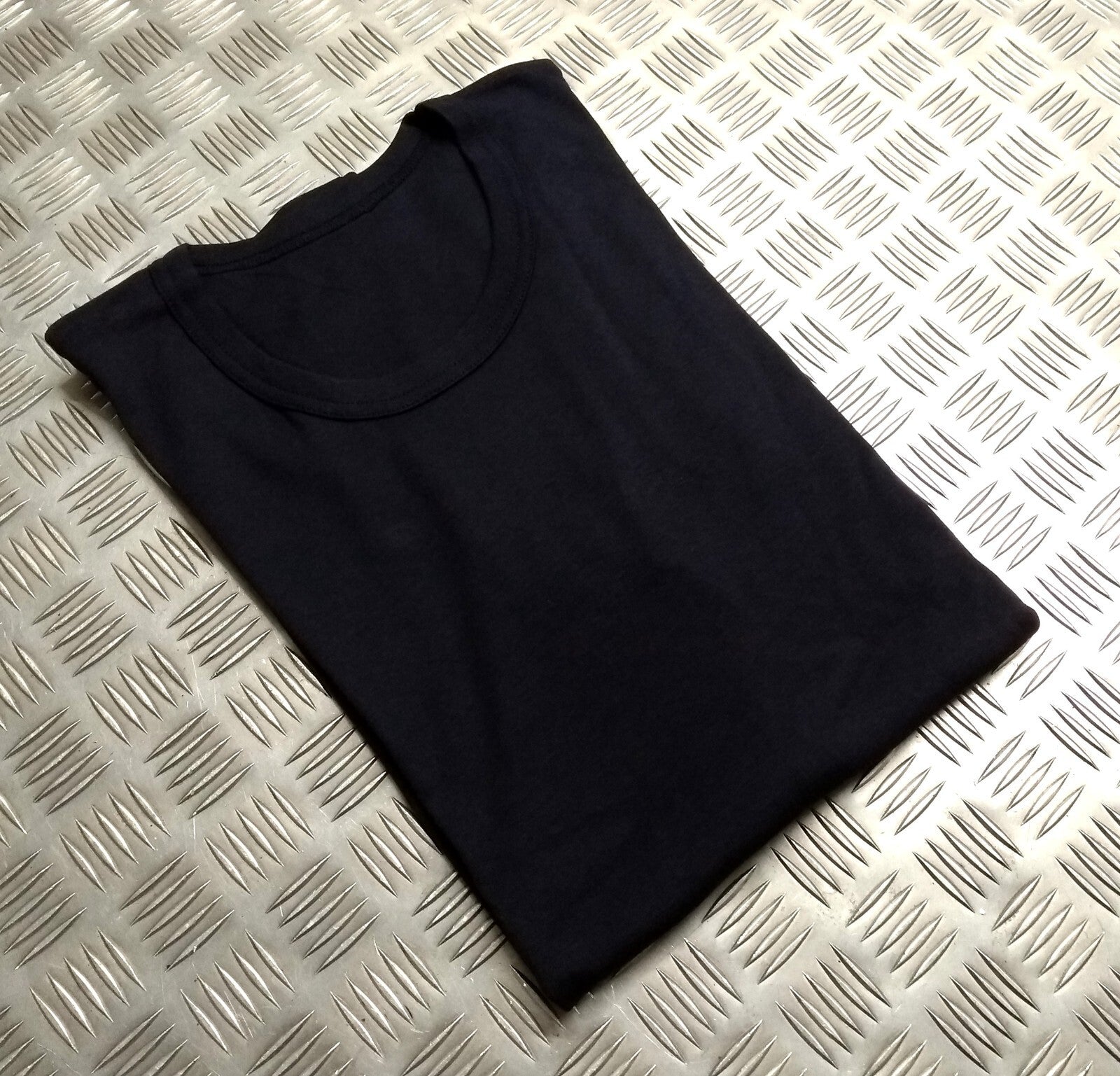 Navy PT Vest 100% Cotton British Naval Physical Training Dark Blue T-Shirt NEW