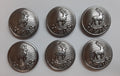 Hertfordshire Buttons Ring Back H F R S Obsolete Stag / Hart Insignia 38L 3 Pr